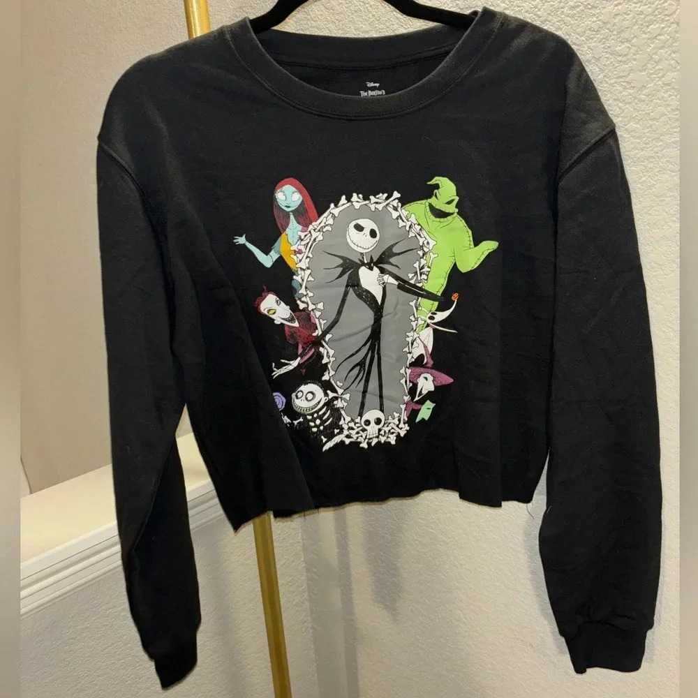 NWOT Nightmare Before Christmas Crop Sweater